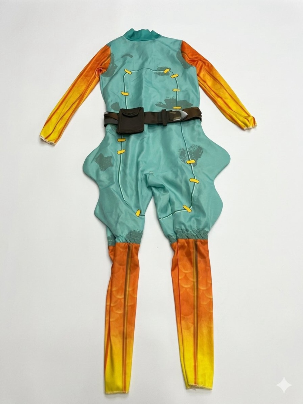 Fortnite Fishstick Costume Kids Youth XL 14-16 Jumpsuit with Belt Pouches